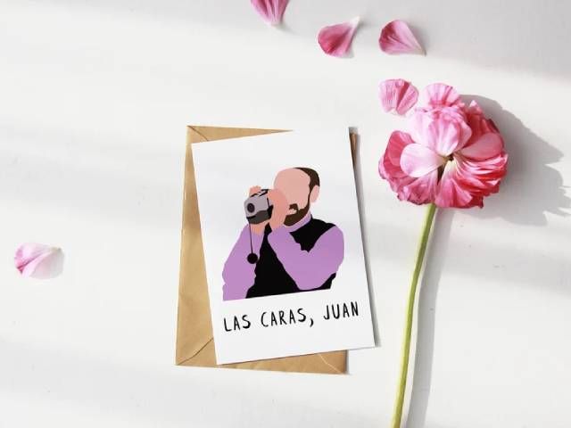 tarjeta las caras juan etsy