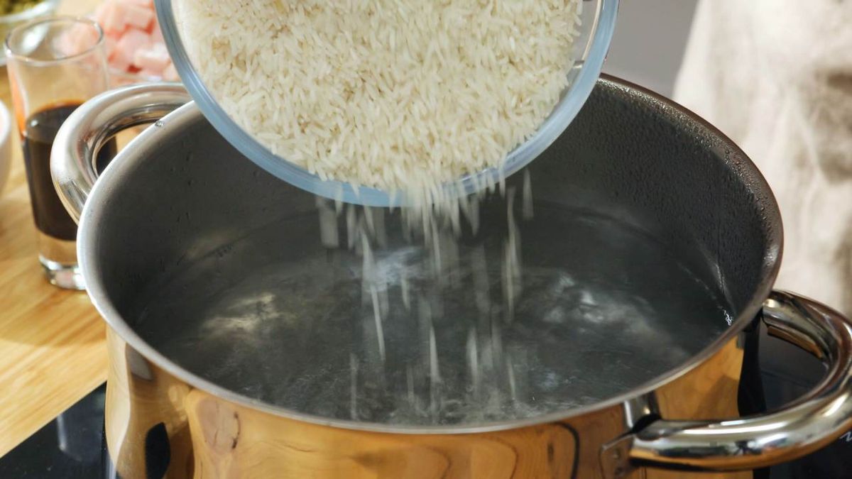 Arroz tres delicias   Paso 1