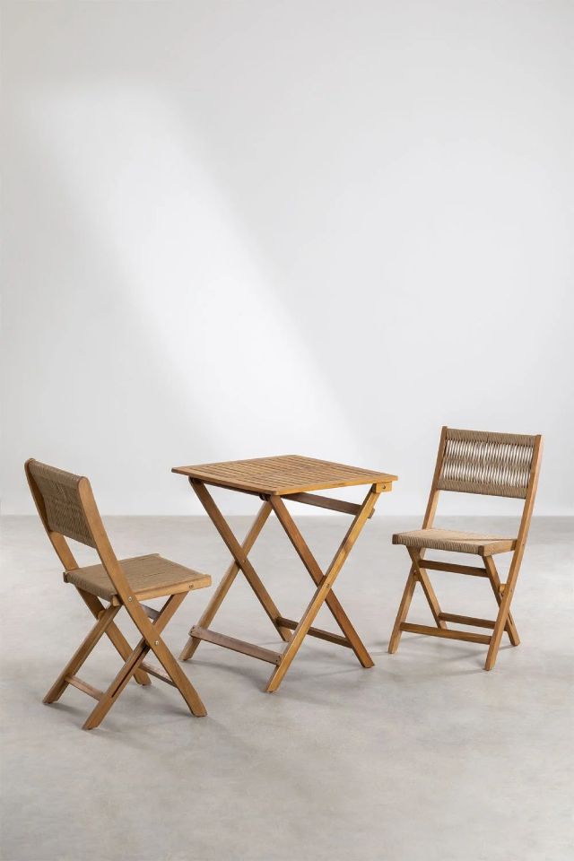 Set de Mesa y 2 Sillas de Jardín Plegables Delawer Supreme sklum
