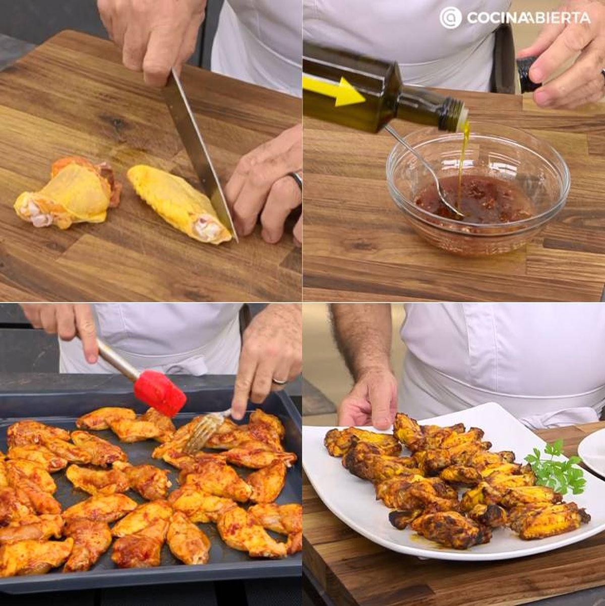 alitas de pollo al horno crujientes pasos