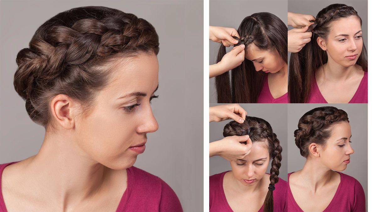 peinados trenza corona