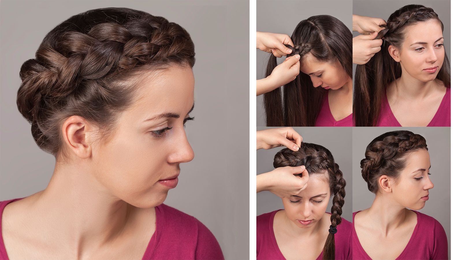 peinados trenza corona