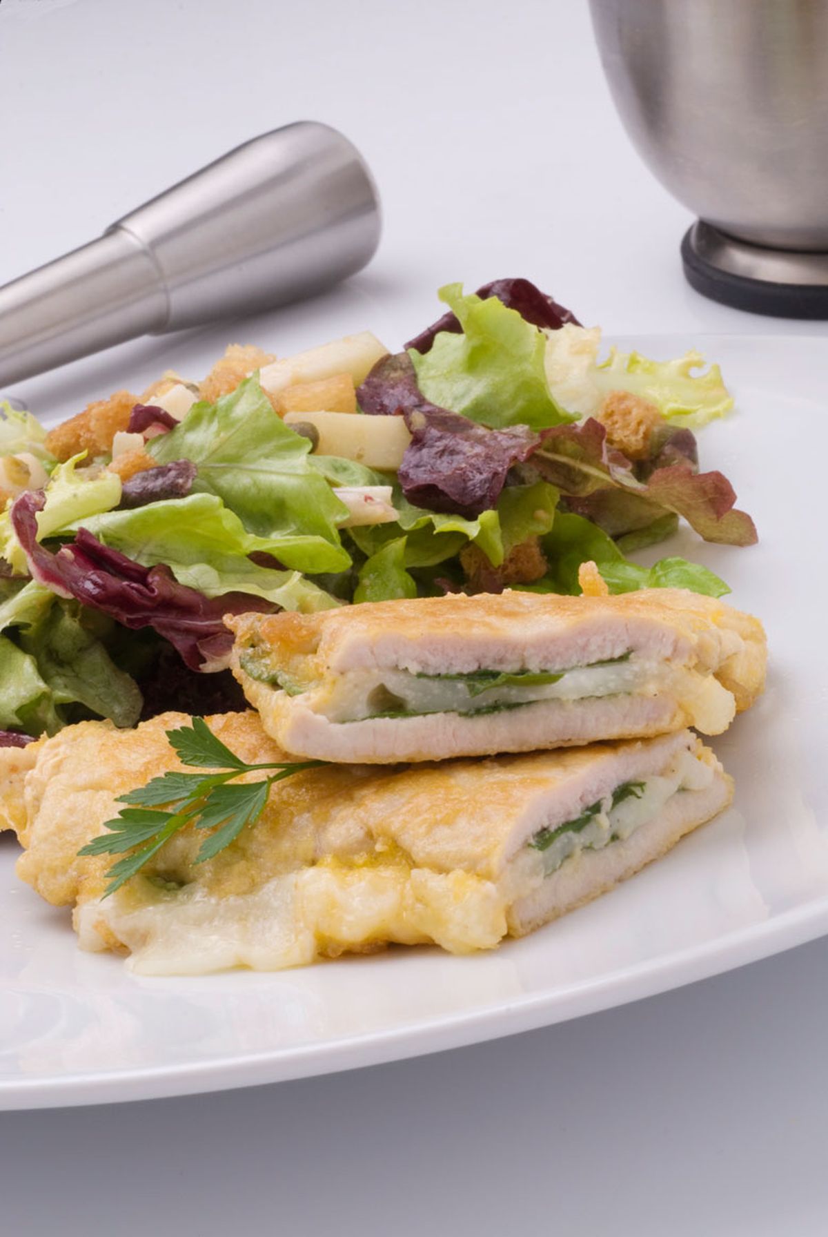 San jacobos con ensalada César