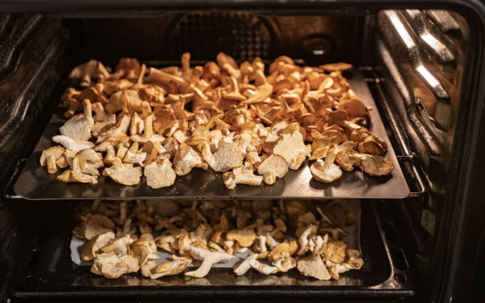 Puedes deshidratar las setas en el horno si quieres acelerar el proceso