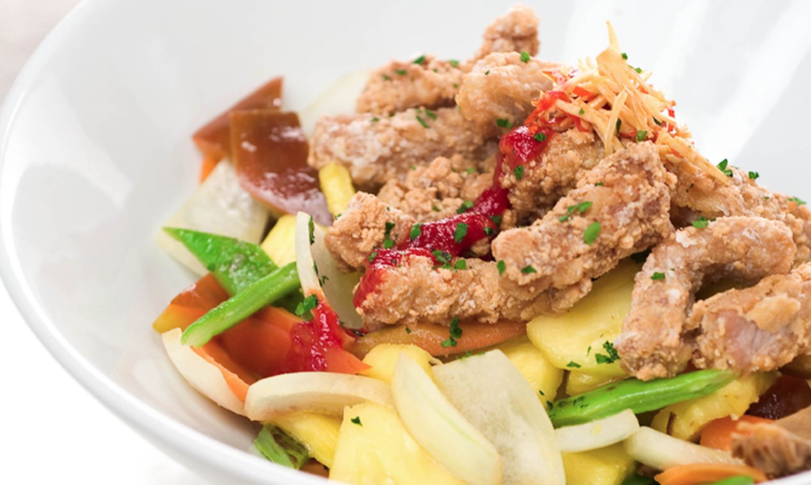 03 Cerdo con piña en salsa agridulce video