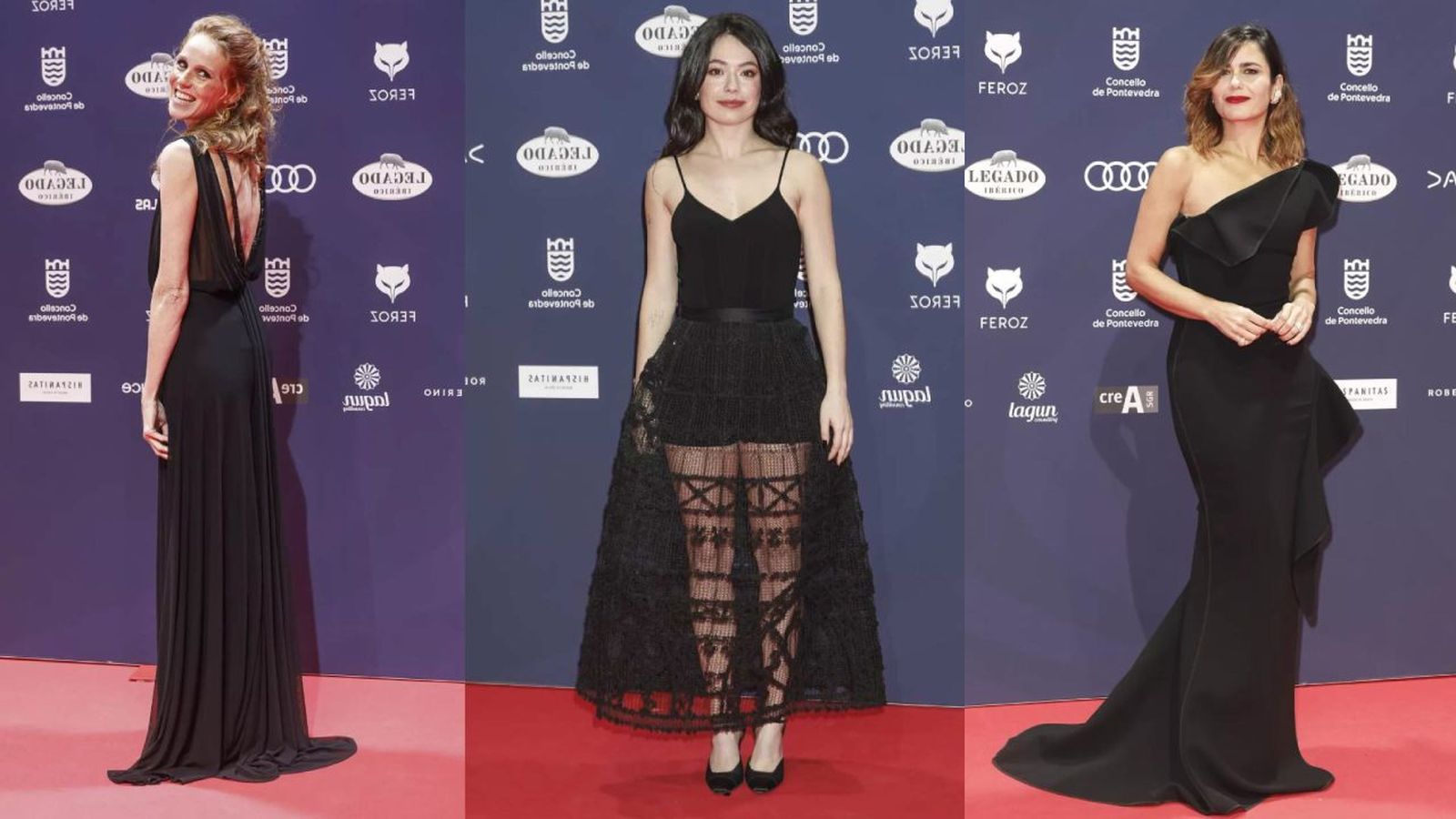 María Castro, Anna Castillo y Elena Sánchez en los Premios Feroz 2025