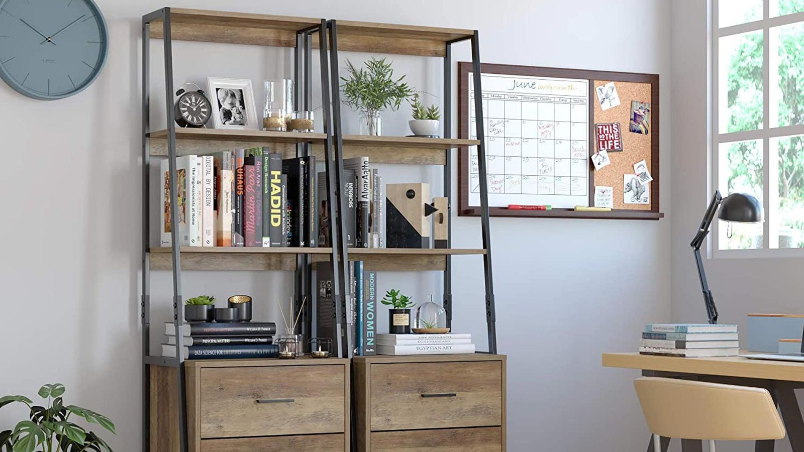 estanterias escalonadas ganar espacio habitacion pequena