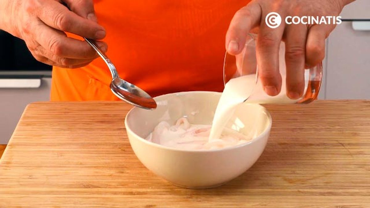 Receta de bocadillo de calamares con mayonesa  paso 1